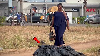 She Threw her Handbag Away! Bushman Prank!