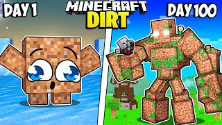 I Survived 100 Days as a DIRT GOLEM in Minecraft