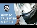 How to true wheels without a stand (zip tie hack)