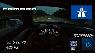 2011 Chevrolet Camaro SS 6.2L V8 405 PS NIGHT POV DRIVE TOPSPEED FREIBURG (60 FPS)