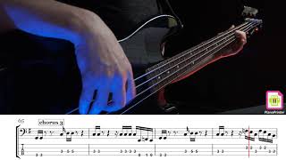 Guns N' Roses - Knockin' On Heaven's Door Standard Tuning (Bass Cover with Tabs&Sheet Music)