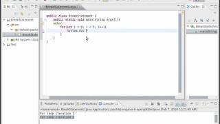 Java Video Tutorial 18: Using break statements