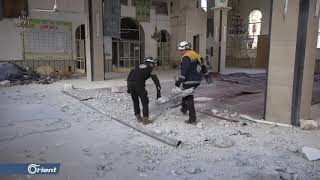 جرحى بقصف مدفعي لميليشيا أسد الطائفية على بلدة حريتان شمال حلب - سوريا