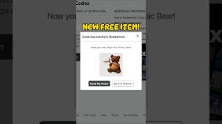 Get New Free Promocode Items Now! (Redeemable) #roblox #shorts