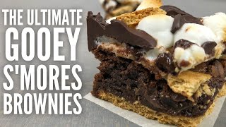 S’mores Brownies - the BEST easy s'mores brownie recipe