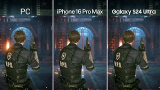 Resident Evil 2 Remake | Galaxy S24 Ultra (Winlator) vs iPhone 16 Pro Max vs PC Comparison