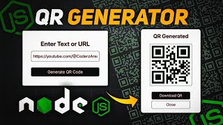 QR Code Generator using Node.js | Easy Node.js Project for Beginners | CoderzArea