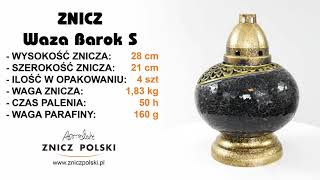 HURTOWNIA ZNICZY MOZAIKOWYCH Znicz znicze lampion lampiony WAZA MOZAIKA SREBRNA BAROK S Znicze Chełm