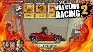 J'AI LA LAMBORGHINI NIVEAU MAX + ARGENT ILLIMITÉ SUR HILL CLIMB RACING 2 (marche toujours en 2021)