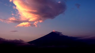 昨日の自宅２階から撮った富士山。