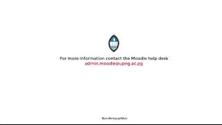 UPNG Staff & Students Email Moodle Login