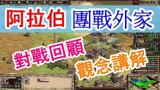 AOE2DE世紀帝國2決定版，阿拉伯4V4團戰外家，新手進階觀念講解