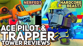 Ace Pilot \u0026 Trapper Tower Reviews | Tower Defense Simulator v1.26.0 Tower Update