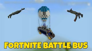 fortnite battle bus minecraft creation - fortnite bus minecraft