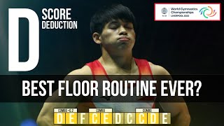 Carlos Yulo - D score Floor Exercise - World Championships 2022 (Quals)