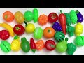 how to cutting wooden u0026 plastic fruit vegetables red apple satisfying video squishy asmr