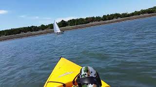 hobie  kayak   with   aqua muse (sailing  dinghy)