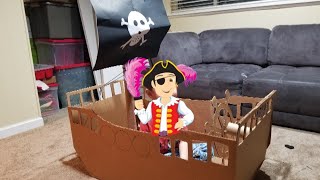 DIY CARDBOARD PIRATE SHIP/ things to do with your kids during lockdown