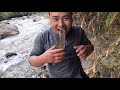 fishing 🐟in himalayan river of nepal 🇳🇵 aslaa machha traditional way countryside