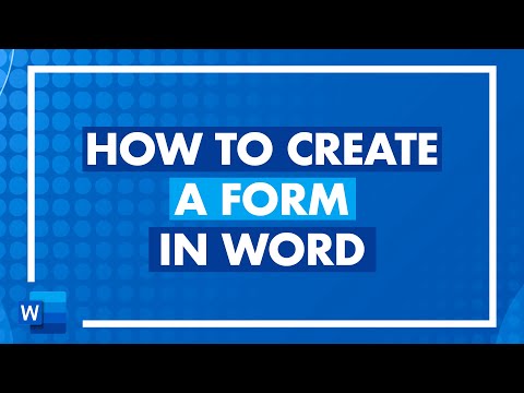 How to Create a Form in Microsoft Word - MS Word Form Tutorial