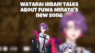 [Eng Sub] Watarai Hibari talks about Fuwa Minato’s new song [Nijisanji]