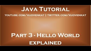 Java hello world explained