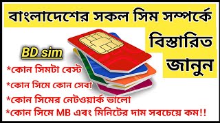 Best SIM card for you || কোন সিমটা কেনা উচিৎ | কোন সিমের নেটওয়ার্ক ভালো || সবচেয়ে ভালো সিম কোনটা ||