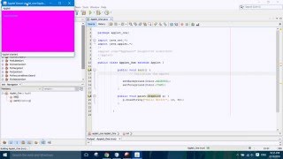 How to write a string in java applet ?