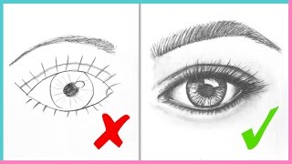 DOs & DON'Ts: How to Draw Realistic Eyes Easy Step by Step | Art Drawing Tutorial