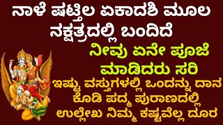 ನಾಳೆ ವಿಶೇಷ ಮೂಲ ನಕ್ಷತ್ರದಲ್ಲಿ ಷಟ್ತಿಲ ಏಕಾದಶಿ ಆಚರಣೆ, ಇಷ್ಟರಲ್ಲಿ ಒಂದನ್ನು ನಾಳೆ ತಪ್ಪದೇ ಕೊಡಿ  ಕಷ್ಟವೆಲ್ಲ ದೊರ