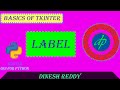 tkinter Label in python ||| dinesh programming