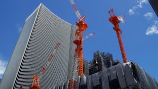 TODA BUILDING（戸田建設本社ビル建替え）の建設状況（2023年8月6日）