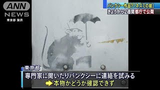 “バンクシーのネズミ”本物か？きょうから都庁で(19/04/25)