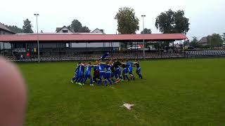 Młodziki UKS Pieńsk po zwycięskim meczu w Raciborowice 2:1