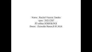 Gambaran Ringkas Sejarah dan Teori Sosiologi, Zainudin Hasan,S.H.,M.H.