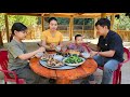 Small family reunion meal - happy family cooking | Hà Tòn Chài