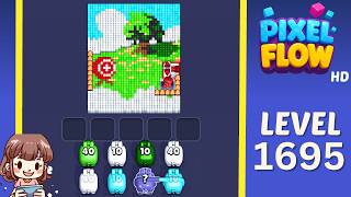 Pixel Flow Level 1695 Solution Walkthrough