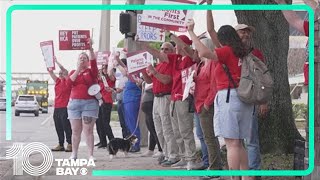 Nurses across Tampa Bay are demanding safer staffing levels and protections against AI in healthcare