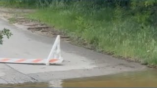 Severe weather flooding in Salado, Texas.