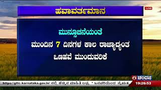 ರಾಜ್ಯದ ಹವಾಮಾನ ವರದಿ : ರಾಜ್ಯದ ದಕ್ಷಿಣ ಒಳನಾಡಿನಲ್ಲಿ ಈಶಾನ್ಯ ಮುಂಗಾರು ದುರ್ಬಲ.