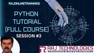 Python Tutorial for Beginners | Session - 3 | Pycharm IDE | Python Data Types | rajonlinetrainings