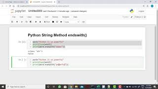 110 Python String Method endswith