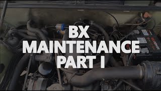 Oil change and aux belts replacement - Citroën BX 14 RE