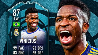 HERE WE GO AGAIN! 🔥 87 POTM VINICIUS PLAYER REVIEW! - FIFA 22 Ultimate Team