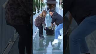 funny videos!china glass bridge funny people