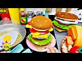 Making Cheese Chicken Burger and Egg Bread with kitchen toys | Nhat Ky TiTi #252