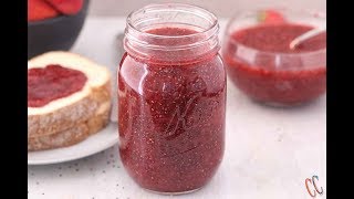 Instant Pot Strawberry Chia Jam Recipe Without Pectin | No Pectin Easy and Quick Homemade Jam recipe