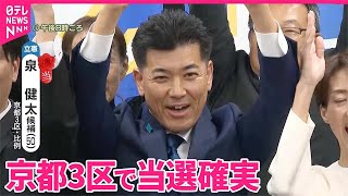 【当選確実】京都3区で立憲・泉健太氏  前党代表｜2024衆議院選挙