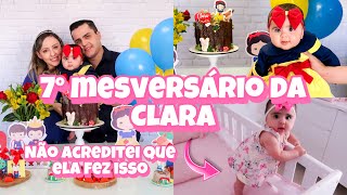 MESVERSÁRIO DE 7 MESES DA MINHA BEBÊ | TEMA BRANCA DE NEVE BABY| FIQUEI SURPRESA COM ISSO!