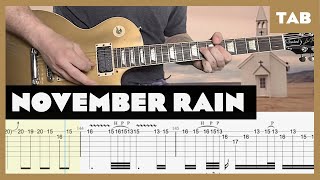 Guns N' Roses - November Rain - Guitar Tab | Lesson | Cover | Tutorial